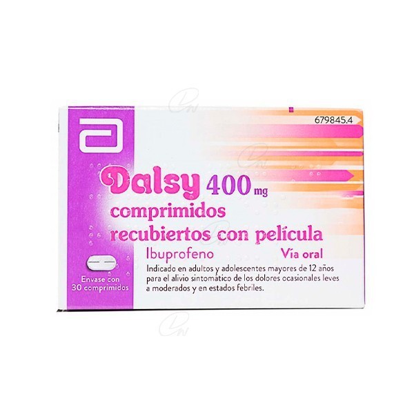 DALSY 400 mg COMPRIMIDOS RECUBIERTOS CON PELICULA, 30 comprimidos